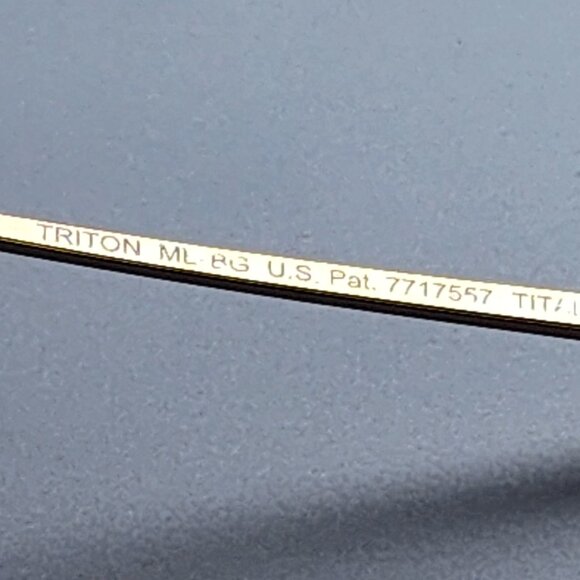 Maui Jim  Sunglasses Triton Dark Oversize Lens with shiny thin gold tone frame - Picture 5 of 6